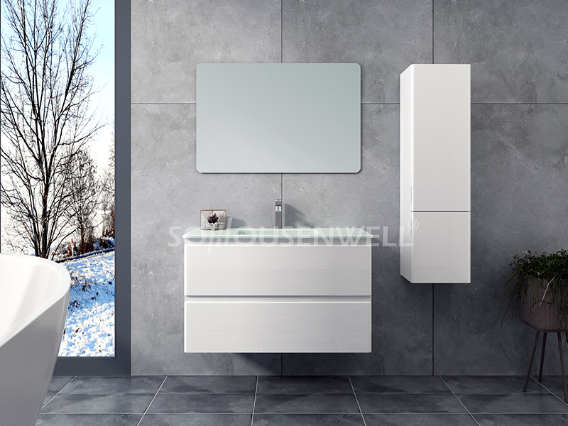 Cam-900 Platzsparender Wand-Badezimmerschrank mit Einzelwaschbecken