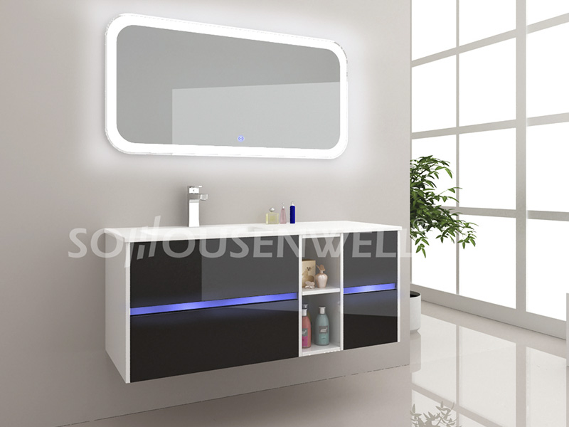 HS-E1913 LED Badezimmerspiegelschrank LED Waschtisch Wandbehang kupferfreier Spiegel