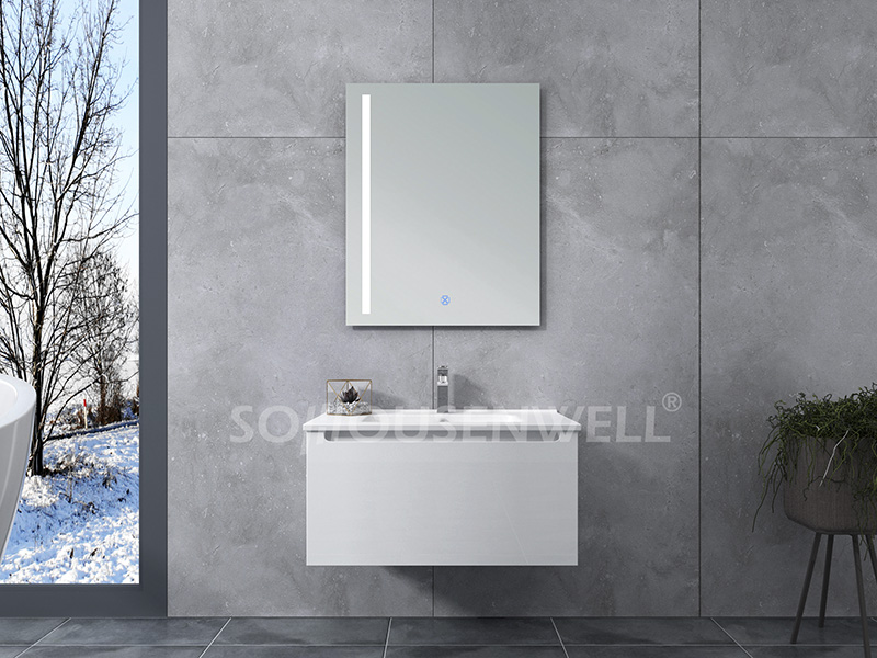 HS-E1952 Waschbecken Wand-Waschtisch LED-Badezimmerspiegelschrank